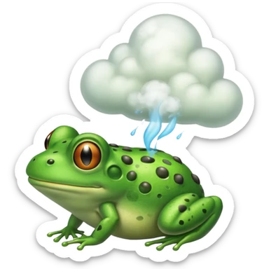 Frog farting sticker