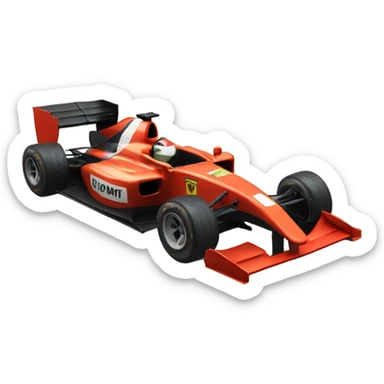 Formula 1 car driven by a cat sticker