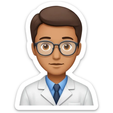 Male scientist sticker