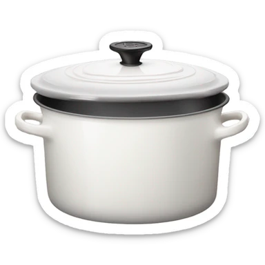 le creuset White Dutch oven sticker