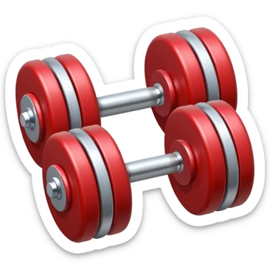 dumbbell with a small sparkle above it sticker