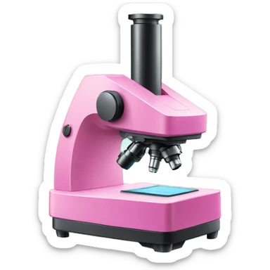 pink biology microscope sticker