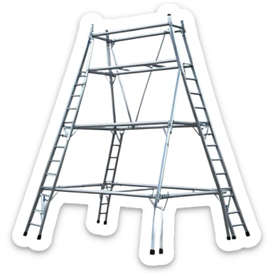 A Trapezoid-shaped scaffold that can be adjusted according to the bottom width and target height. sticker