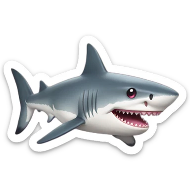 Pink terrifying shark  sticker