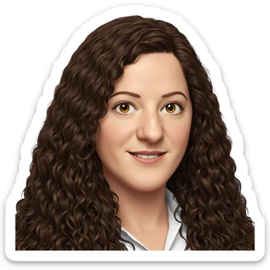 smiling girl with brown hair sticker