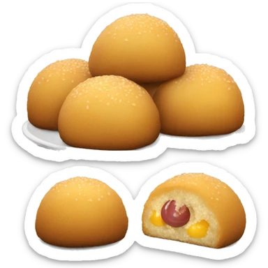 Sicilian food, open arancino hyper realistic  sticker