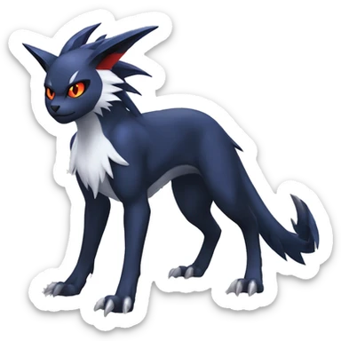Edgy Cool Nargacuga-Litten-Absol-Pokémon Full Body sticker