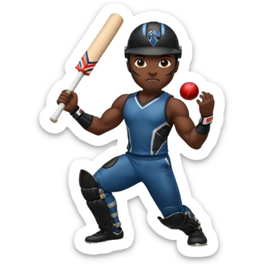 Black Panther in cricket sticker