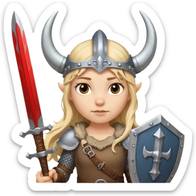 girl viking sticker