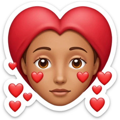 cara de corazones  sticker