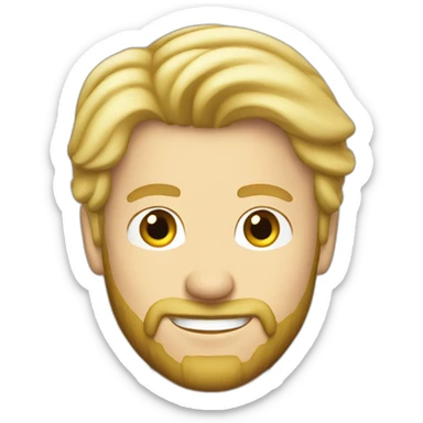 Blond Guy with a beard in a Porsche sticker