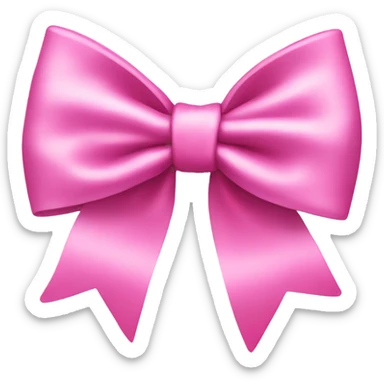 pink hair bow sticker