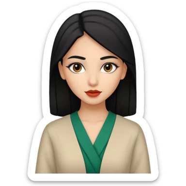 Une fille algérienne ou marocaine cheveux lisse trop belle vêtements stylés et des maquillages trop magnifique adolescente sticker