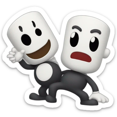 Cuphead and mugman sticker