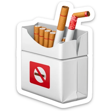 WITH A WHOLE PACK OF CIGARETTES
 sticker