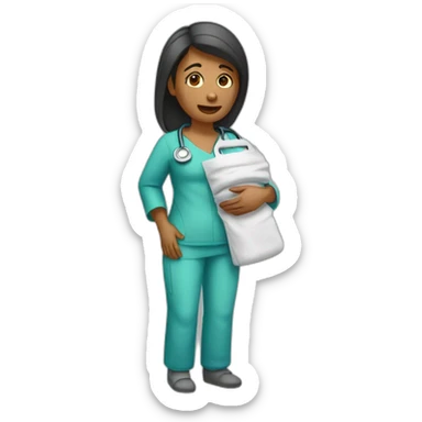 arriving at the emergency room with pain and having surgery to remove the uterus. sticker