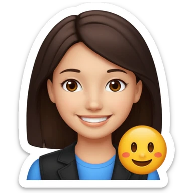 Jakru russce  marrant. Noire et brun. Une fille sticker