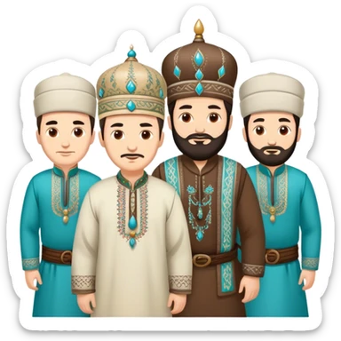 2 bold guys, 2 tatar from Kazan and 1 big man from Ural sticker