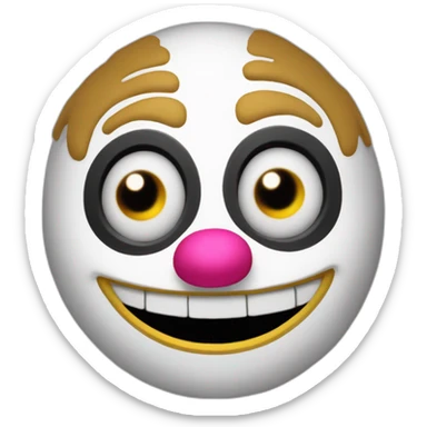 Máscara de teatro de mimo blanca con gran sonrisa y lágrimas fnaf sticker