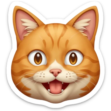 cat cry and laugh at the same time sticker