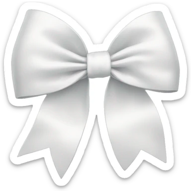 White bow sticker