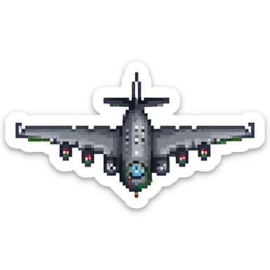 Jet airplane sticker