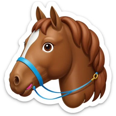 HORSE with the mouth of a balloon in it’s mouth sticker