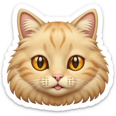 котик бежевый sticker