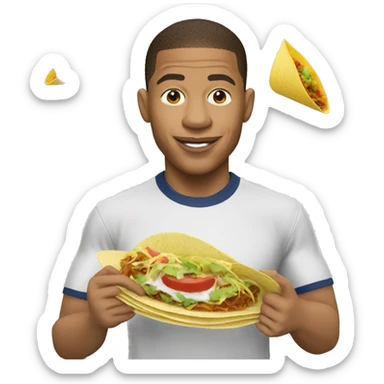 Mbappé qui mange un tacos sticker