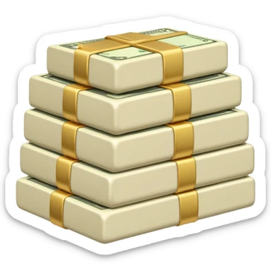 plain ivory money sticker