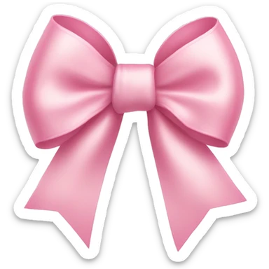 light pink ribbon bow sticker