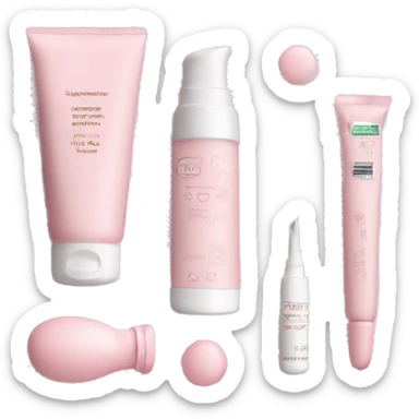skin care Kit light pink sticker