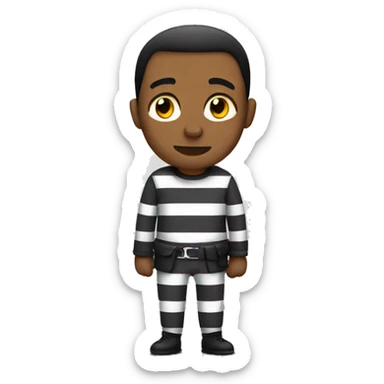 Prisoner with cuffs sticker