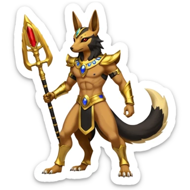 Anubis-Umbreon-Renamon-fusion (full body) sticker