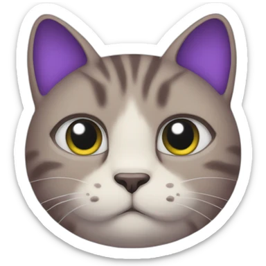 Violet Cat Sandwich sticker