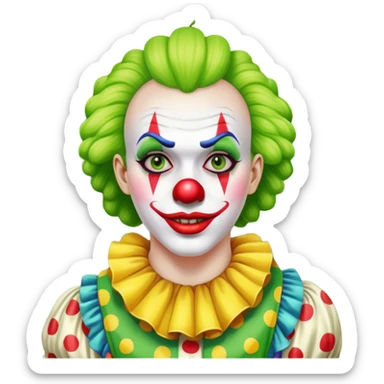Clown in a cornfield ￼ sticker