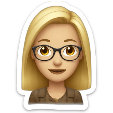 blonde et brun à lunette qui se font un câlin sticker