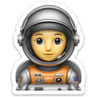 astonaut robot copilot sticker