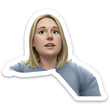 blonde girl under blue sky sticker