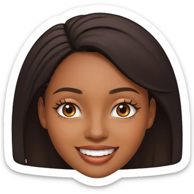 black women smile sticker
