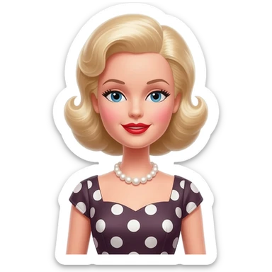 vintage Barbie Emoji sticker