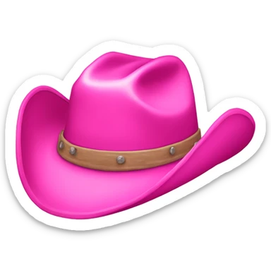 Pink cowboy hat sticker