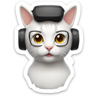 Cat vr sticker
