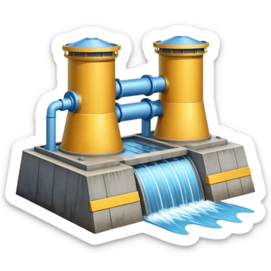 hydroelectric power station sticker