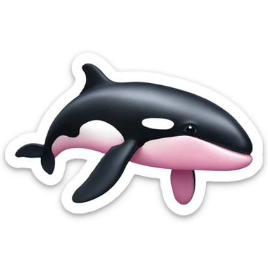 Pink killer whale  sticker