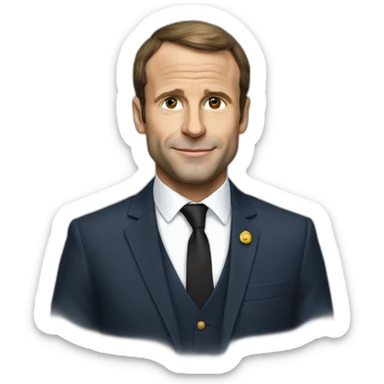 Macron en tenue africaine sticker
