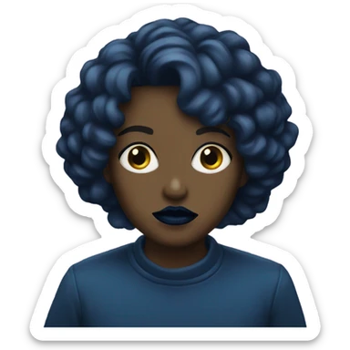 
dark blue lips sticker