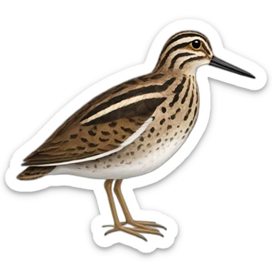 solitary snipe sticker
