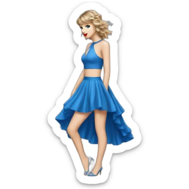 Taylor swift eras tour blue dress sticker