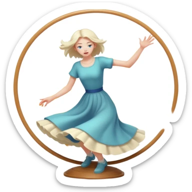 slie going in circle sticker